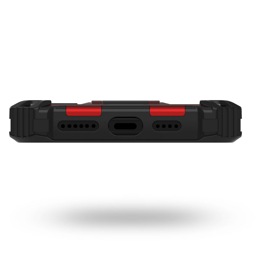 MyBat Sturdy Hybrid Protector Cover (with Stand) for Apple iPhone 16 Pro Max - Red / Black - MIP16PMCSFSSS003-5.jpg