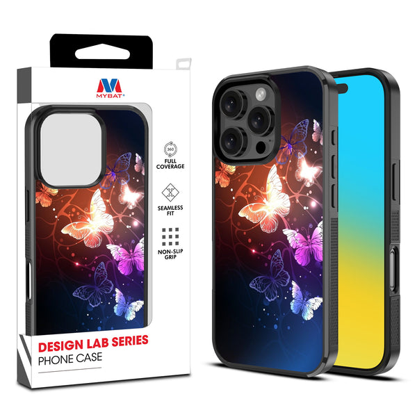 MyBat Design Lab Series Case for Apple iPhone 16 Pro Max - Neon Butterflies - MIP16PMCSLESM022-1.jpg