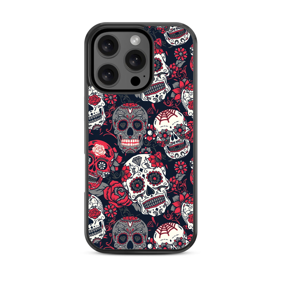 MyBat Design Lab Series Case for Apple iPhone 16 Pro Max - Sugar Rose Skulls