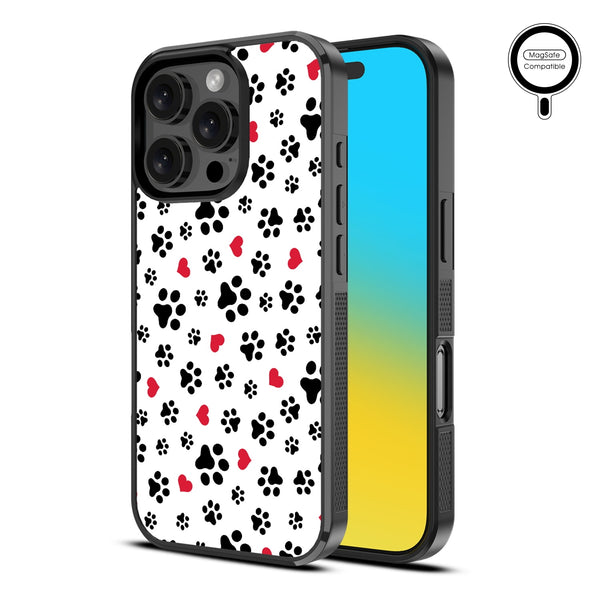 MyBat Design Lab Series MagSafe Case for Apple iPhone 16 Pro Max - Paw Prints and Hearts - MIP16PMCSLESMSM001-2.jpg