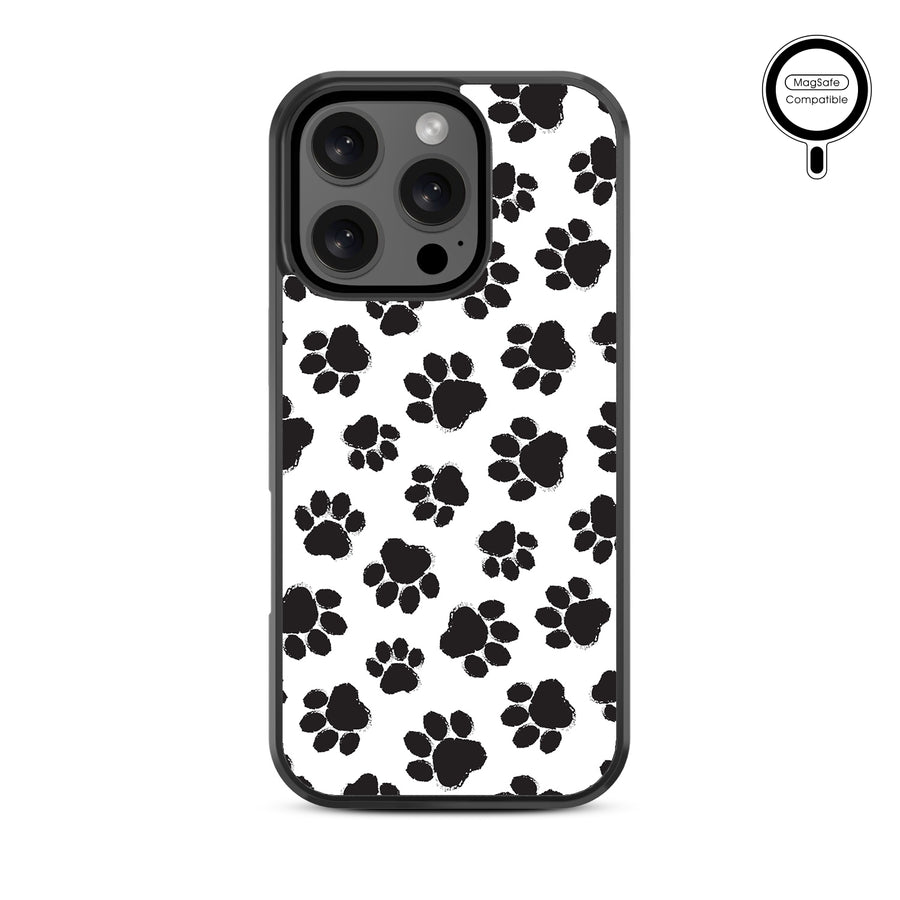 MyBat Design Lab Series MagSafe Case for Apple iPhone 16 Pro Max - Black Paw Prints - MIP16PMCSLESMSM002-3.jpg