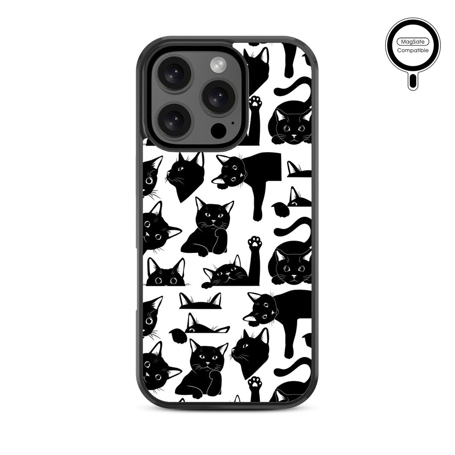 MyBat Design Lab Series MagSafe Case for Apple iPhone 16 Pro Max - Black Cats