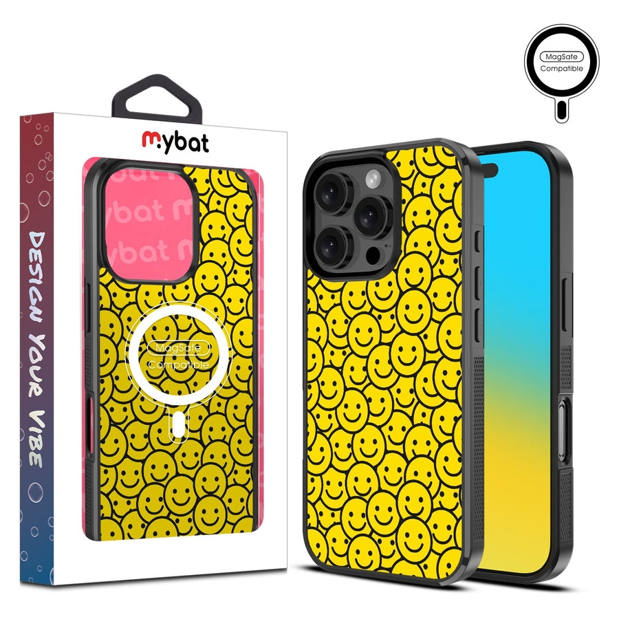 MyBat Design Lab Series MagSafe Case for Apple iPhone 16 Pro Max - Smiley Faces