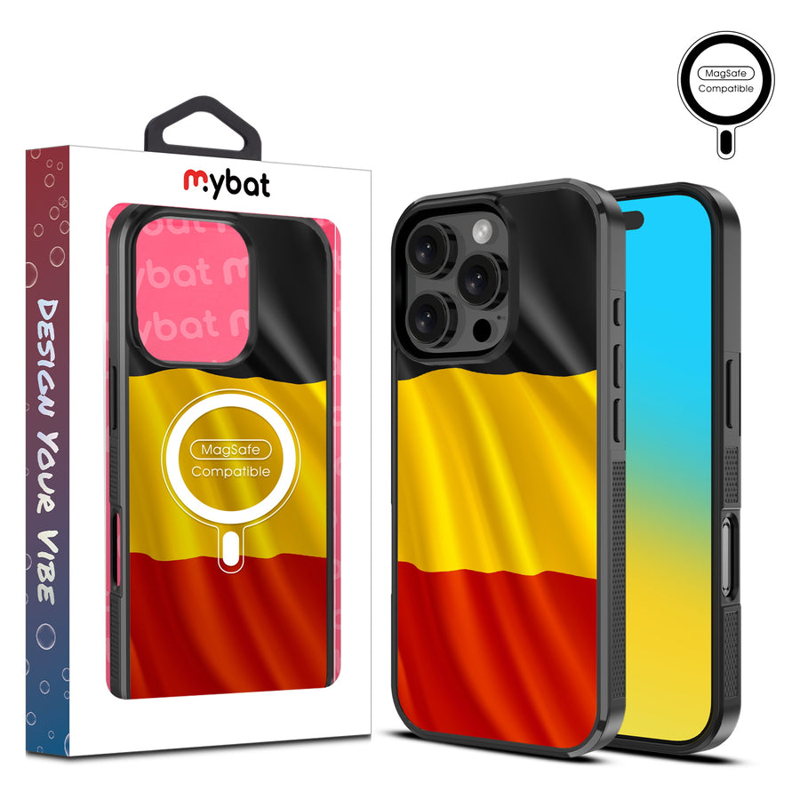 MyBat Design Lab Series MagSafe Case for Apple iPhone 16 Pro Max - Belgium Flag - MIP16PMCSLESMSM142-1.jpg