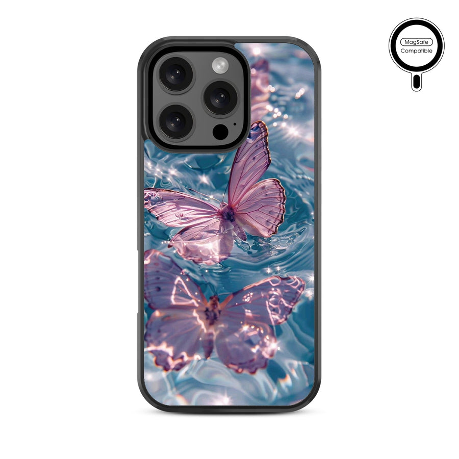 MyBat Design Lab Series MagSafe Case for Apple iPhone 16 Pro Max - Floating Butterflies