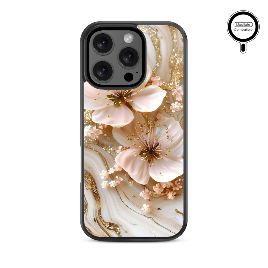 MyBat Design Lab Series MagSafe Case for Apple iPhone 16 Pro Max - Golden Petal Glow - MIP16PMCSLESMSM186-3.jpg