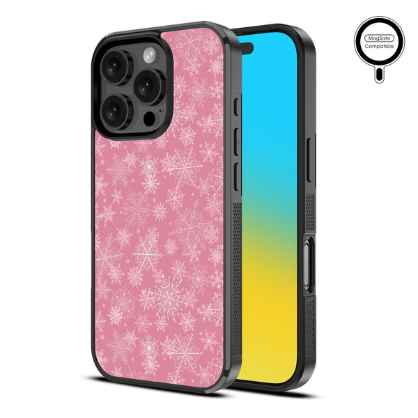 MyBat Design Lab Series MagSafe Case for Apple iPhone 16 Pro Max - Pink Snowflakes - MIP16PMCSLESMSM282-2.jpg