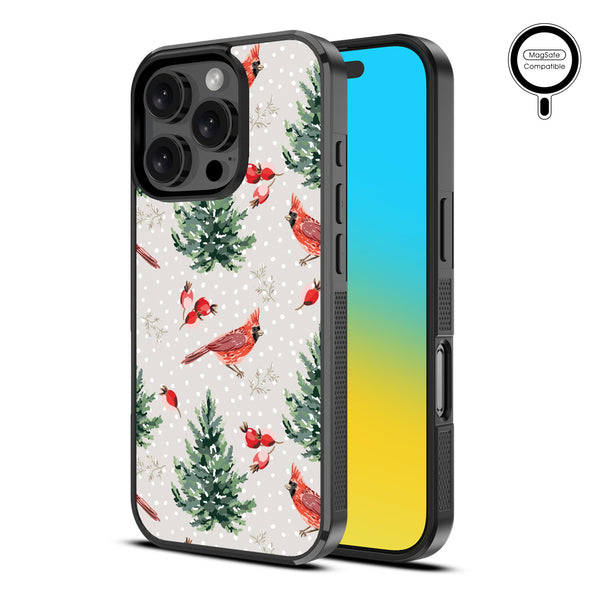 MyBat Design Lab Series MagSafe Case for Apple iPhone 16 Pro Max - Winter Cardinals - MIP16PMCSLESMSM298-2.jpg