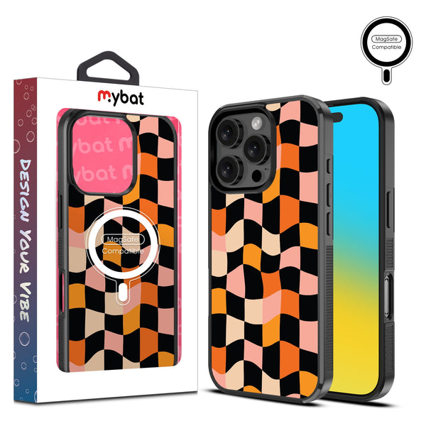 MyBat Design Lab Series MagSafe Case for Apple iPhone 16 Pro Max - Groovy Check - MIP16PMCSLESMSM448-1.jpg