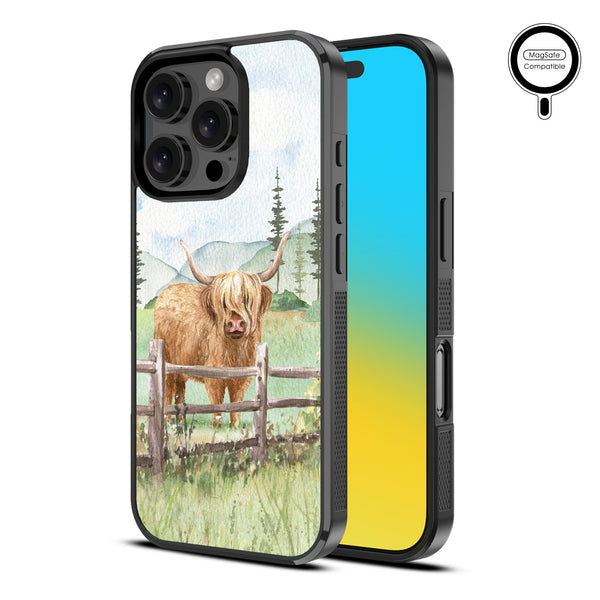 MyBat Design Lab Series MagSafe Case for Apple iPhone 16 Pro Max - Highland Cow - MIP16PMCSLESMSM470-2.jpg
