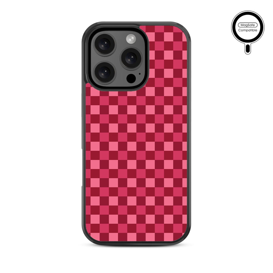 MyBat Design Lab Series MagSafe Case for Apple iPhone 16 Pro Max - Raspberry Check