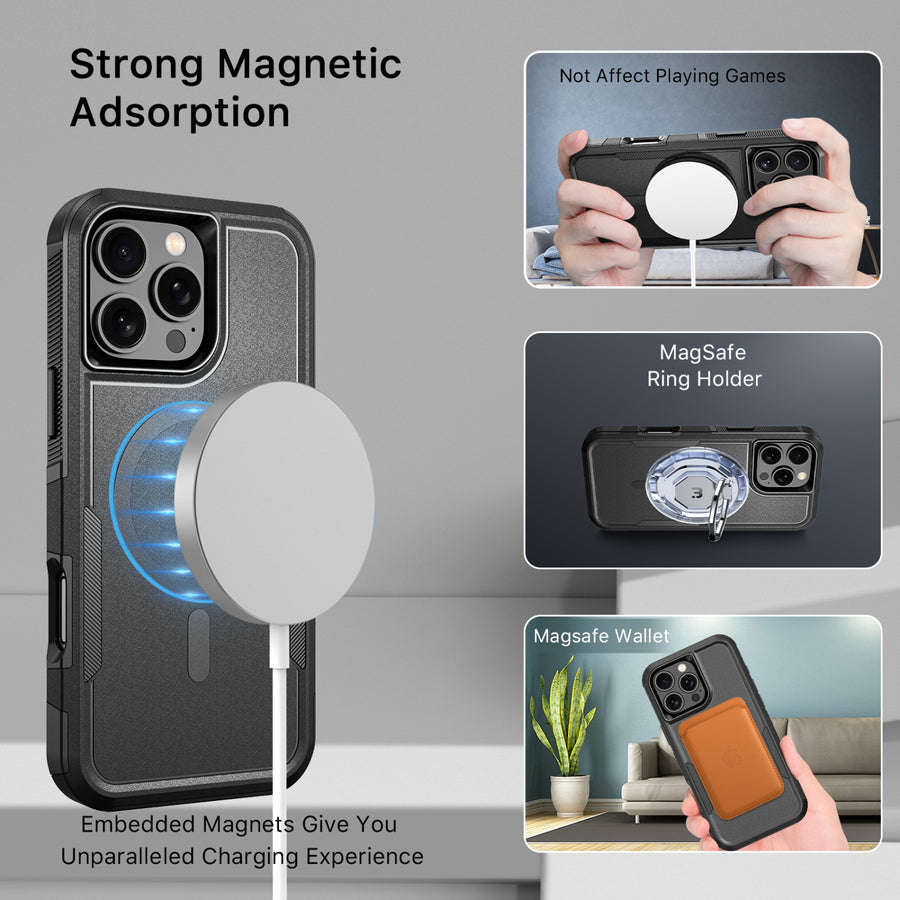 MyBat Fortress Series MagSafe Case for Apple iPhone 16 Pro Max - Black - MIP16PMCSRSKMS301-5.jpg