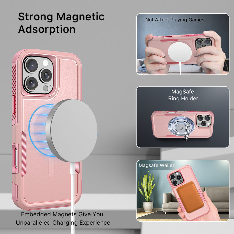 MyBat Fortress Series MagSafe Case for Apple iPhone 16 Pro Max - Pink - MIP16PMCSRSKMS305-5.jpg
