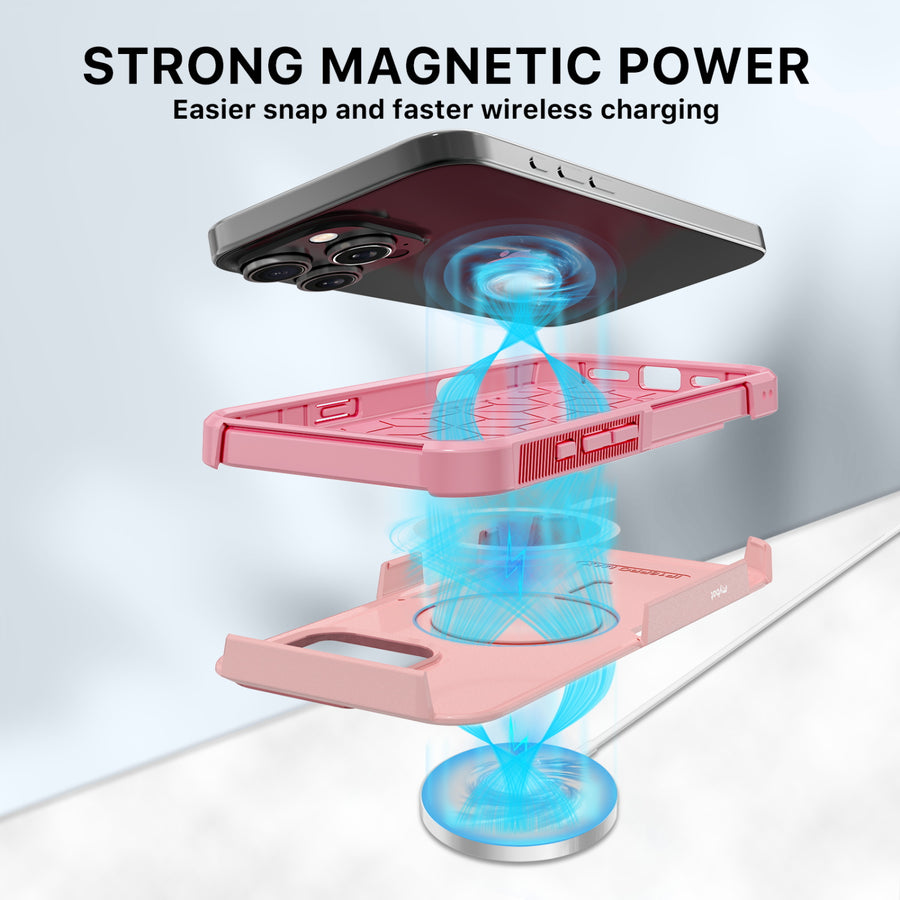 MyBat Fortress Series MagSafe Case for Apple iPhone 16 Pro Max - Pink - MIP16PMCSRSKMS305-7.jpg
