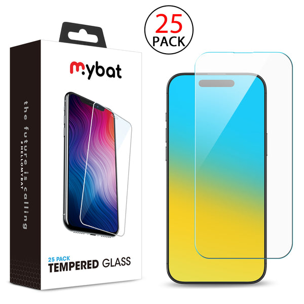 MyBat Tempered Glass Screen Protector (2.5D)(25-pack) for Apple iPhone 16 Pro Max - Clear - MIP16PMSC81TF-1.jpg