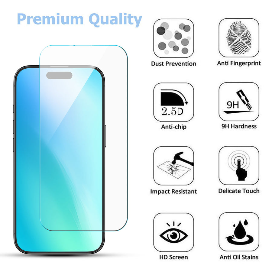 MyBat Tempered Glass Screen Protector (2.5D)(25-pack) for Apple iPhone 16 - Clear - MIP16SC81TF-9.jpg