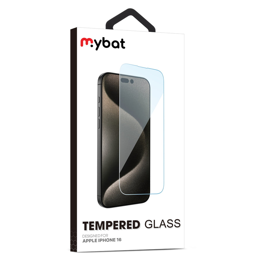 MyBat Tempered Glass Screen Protector (2.5D) for Apple iPhone 16 - Clear - MIP16SCN81-8.jpg