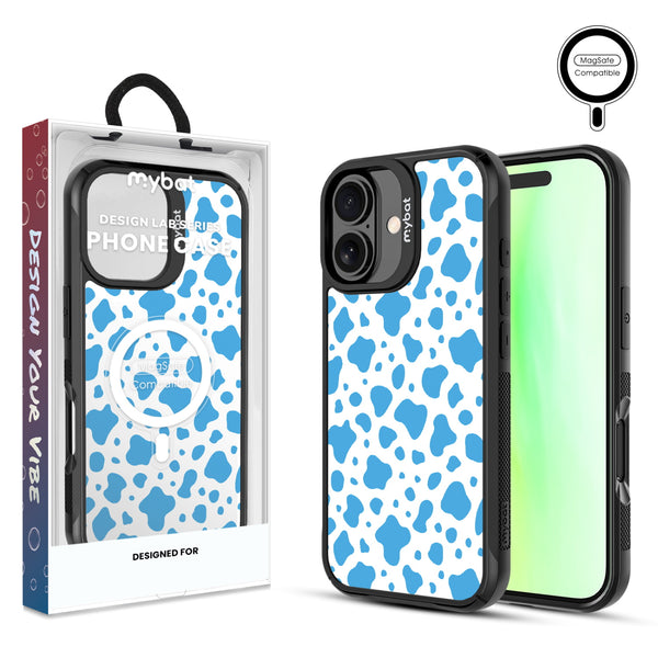MyBat Design Lab Series MagSafe Case for Apple iPhone 17 - Blue Cow Print - MIP17CSLESMSMP016-1.jpg