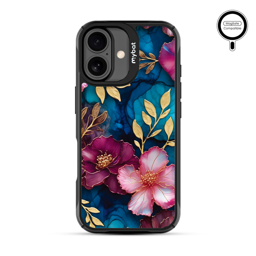 MyBat Design Lab Series MagSafe Case for Apple iPhone 17 - Gilded Petals - MIP17CSLESMSMP188-3.jpg