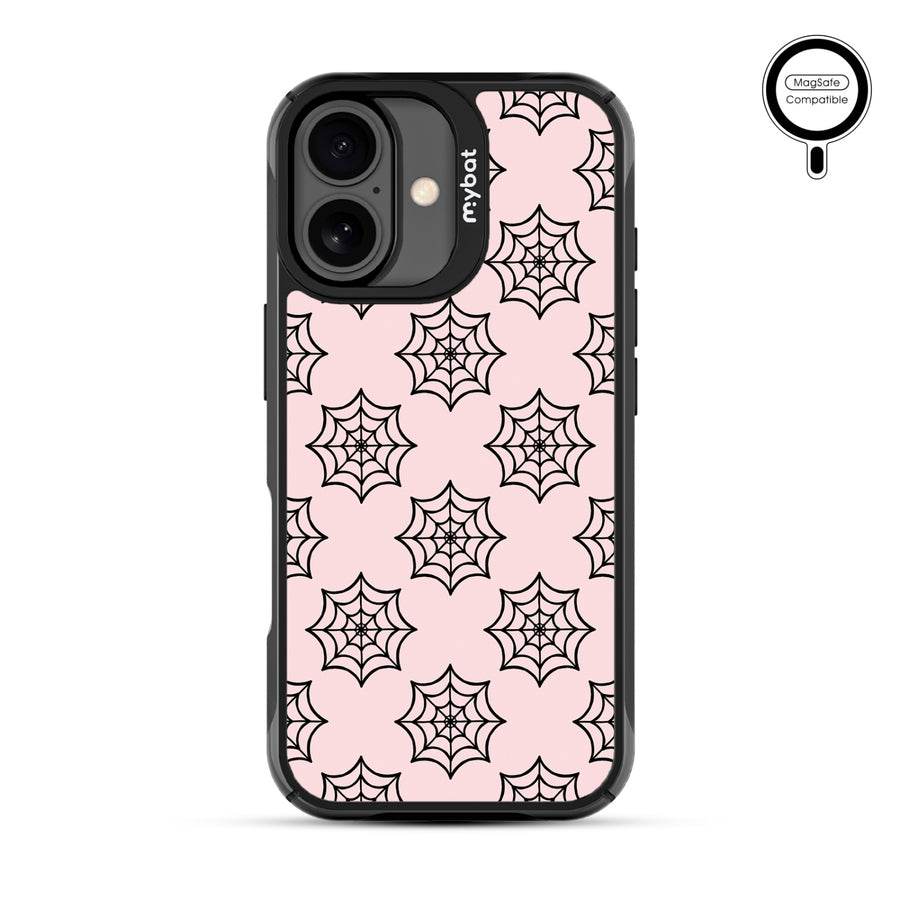 MyBat Design Lab Series MagSafe Case for Apple iPhone 17 - Pink Spider Web - MIP17CSLESMSMP227-3.jpg
