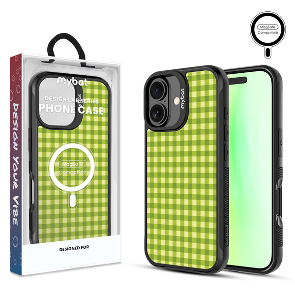MyBat Design Lab Series MagSafe Case for Apple iPhone 17 - Green Gingham - MIP17CSLESMSMP476-1.jpg