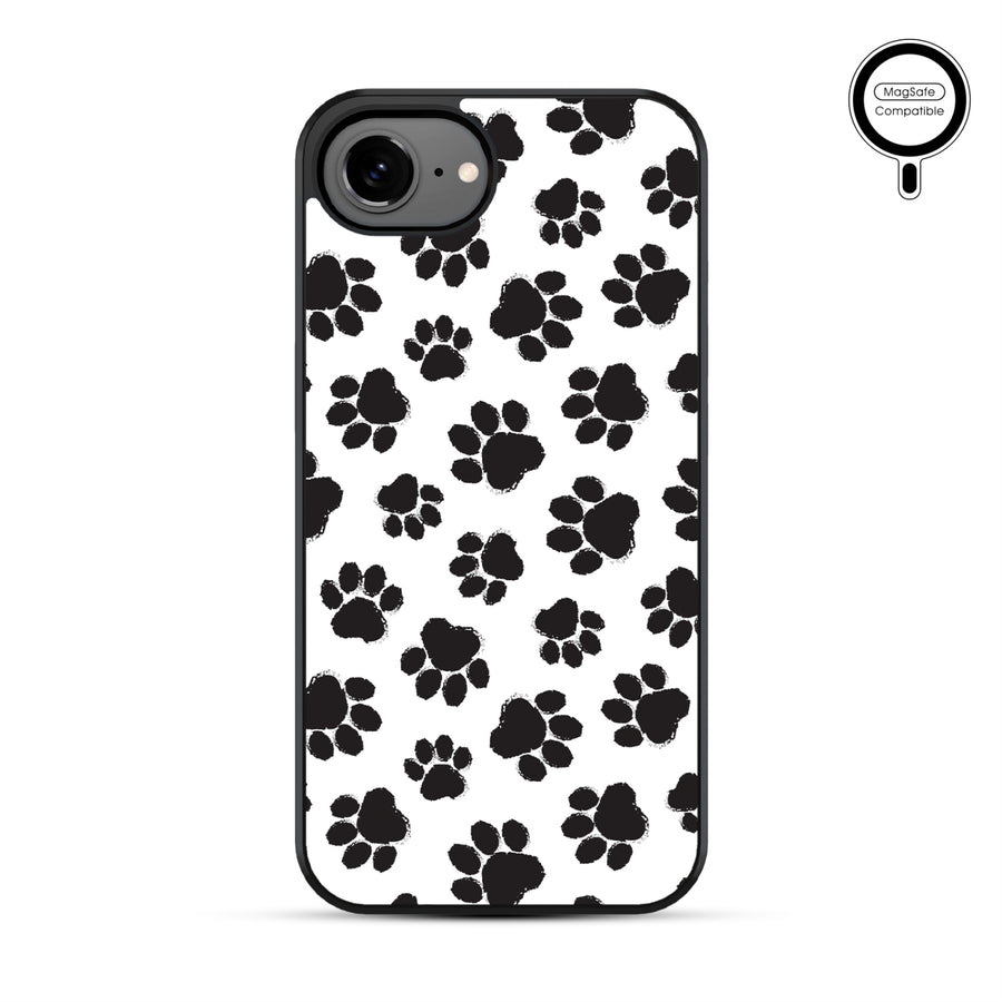 MyBat Phone case w/ MagSafe prints for Apple iPhone 17e / 16e – Black Paw Prints - MIP17ECSLESMSM002-2.JPG