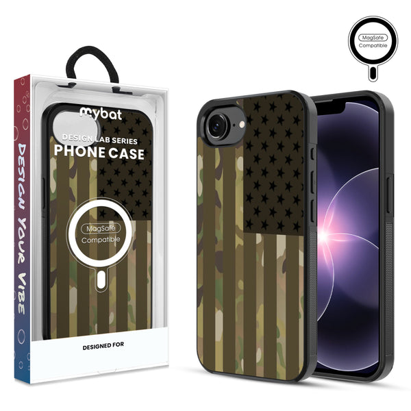 MyBat Phone case w/ MagSafe prints for Apple iPhone 17e / 16e – Military Camouflage American Flag - MIP17ECSLESMSM054.JPG