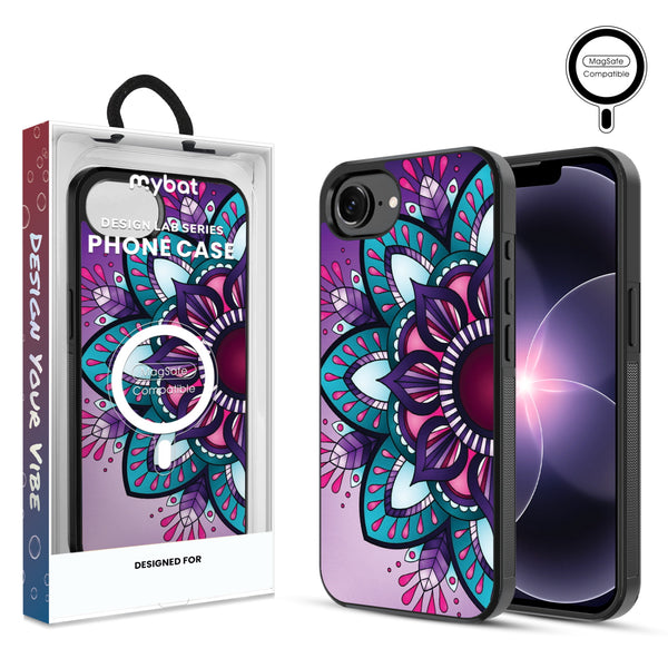 MyBat Phone case w/ MagSafe prints for Apple iPhone 17e / 16e – Flower Mandala - MIP17ECSLESMSM112.JPG