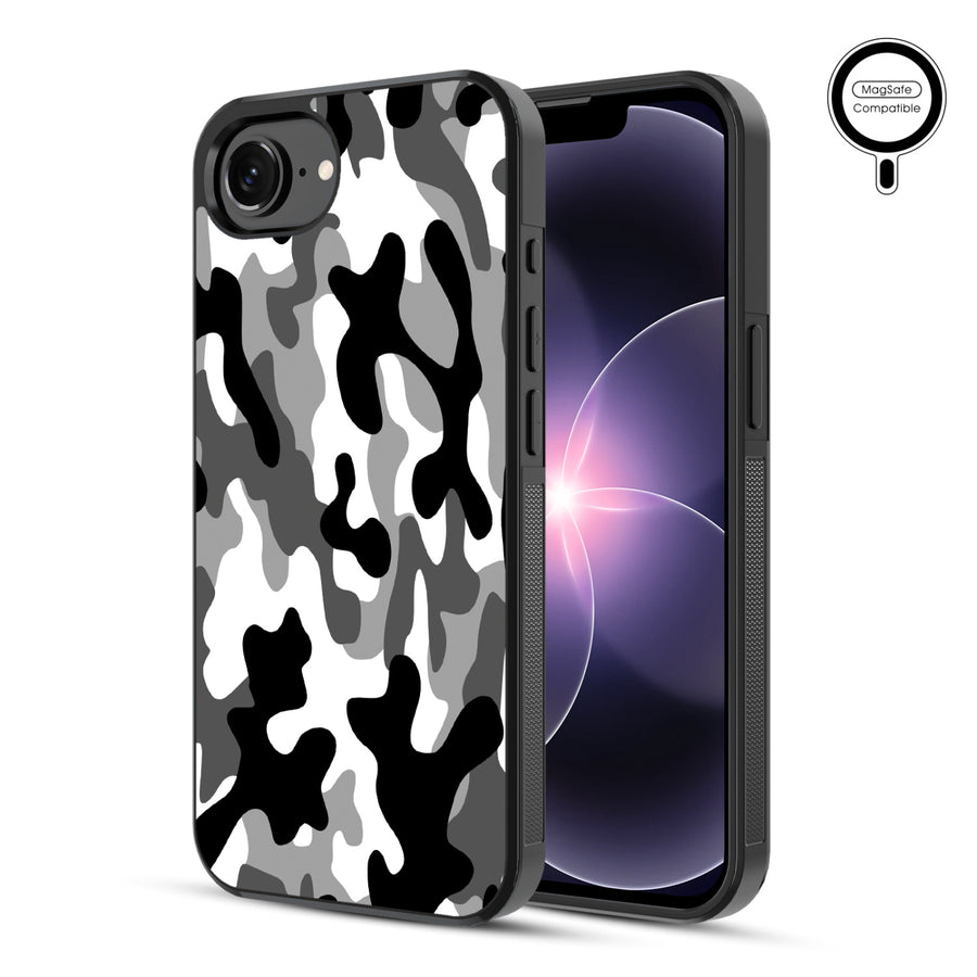 MyBat Phone case w/ MagSafe prints for Apple iPhone 17e / 16e – Black & White Camouflage - MIP17ECSLESMSM122-1.JPG