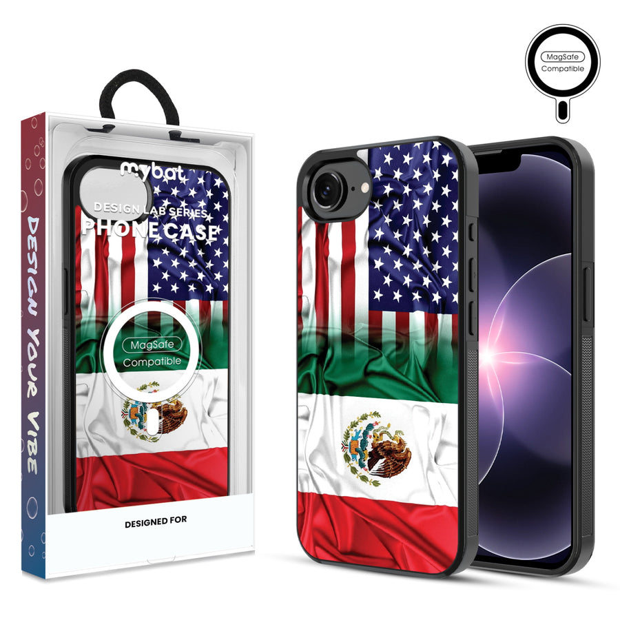 MyBat Phone case w/ MagSafe prints for Apple iPhone 17e / 16e – Mexican-American Flag - MIP17ECSLESMSM168.JPG