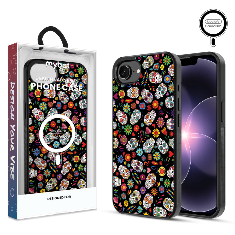 MyBat Phone case w/ MagSafe prints for Apple iPhone 17e / 16e – Fiesta Skulls - MIP17ECSLESMSM421.JPG