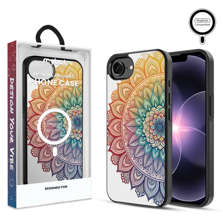 MyBat Phone case w/ MagSafe prints for Apple iPhone 17e / 16e – Rainbow Mandala - MIP17ECSLESMSM457.JPG