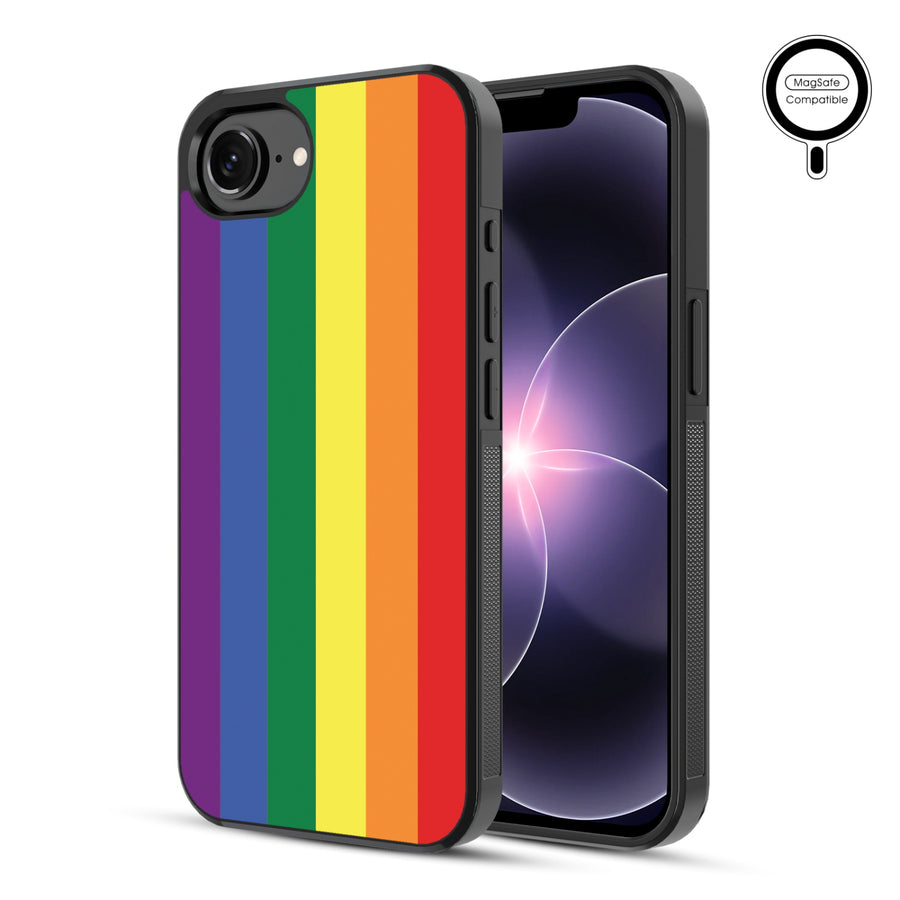 MyBat Phone case w/ MagSafe prints for Apple iPhone 17e / 16e – Rainbow Stripes - MIP17ECSLESMSM459-1.JPG