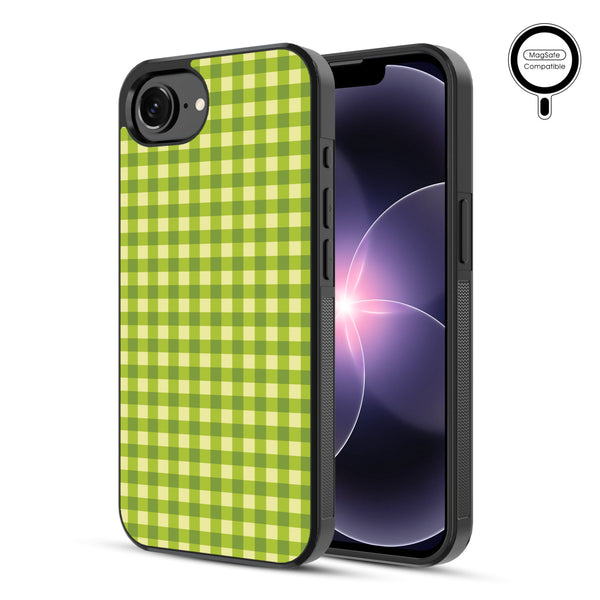 MyBat Phone case w/ MagSafe prints for Apple iPhone 17e / 16e – Green Gingham - MIP17ECSLESMSM476-1.JPG