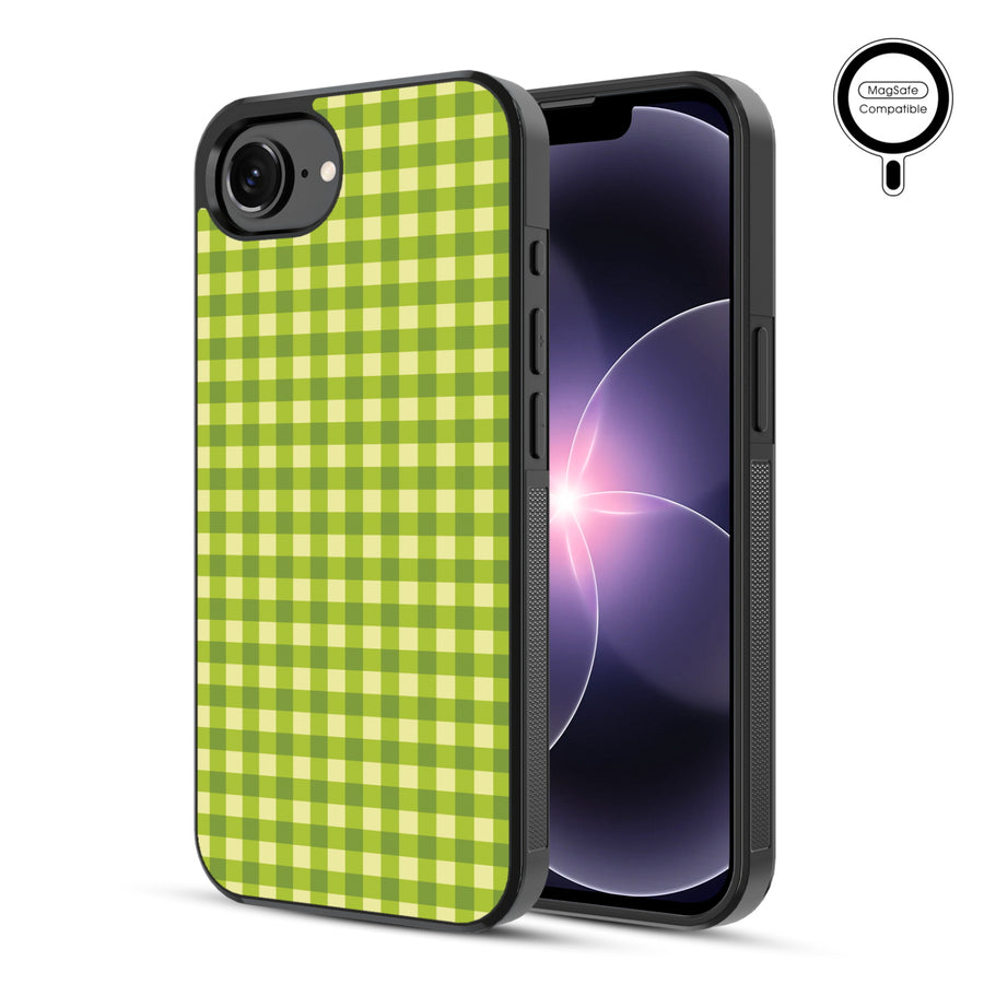 MyBat Phone case w/ MagSafe prints for Apple iPhone 17e / 16e – Green Gingham - MIP17ECSLESMSM476-1.JPG