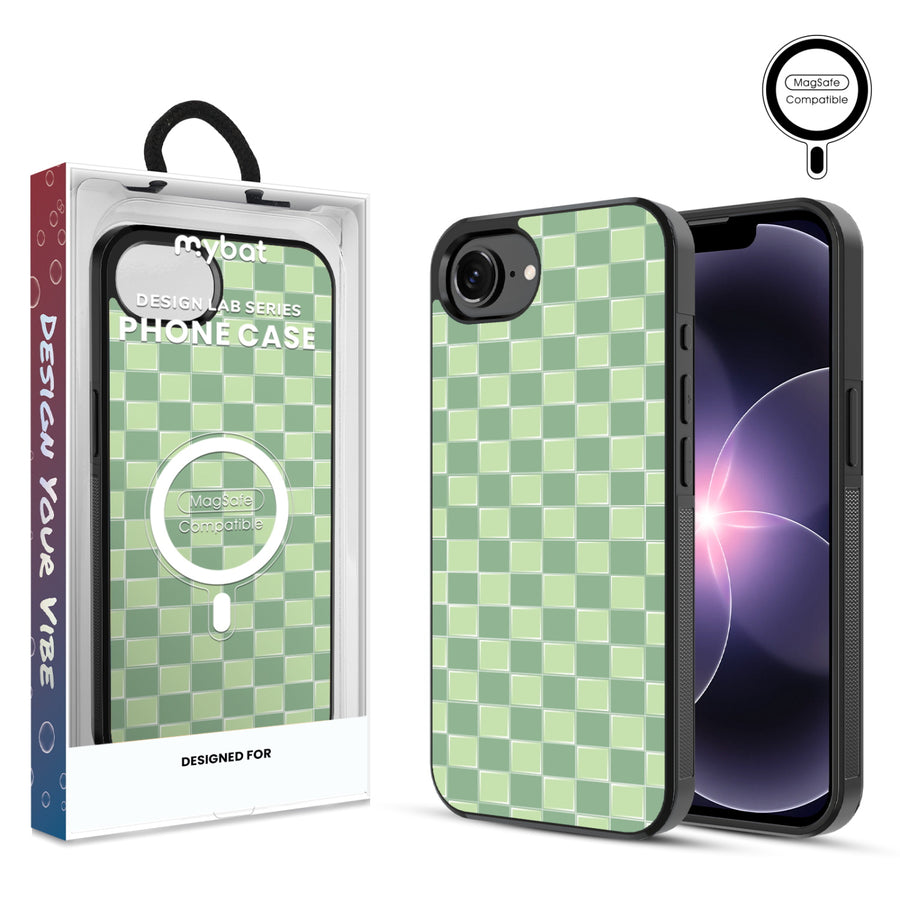 MyBat Phone case w/ MagSafe prints for Apple iPhone 17e / 16e – Matcha Check - MIP17ECSLESMSM482.JPG