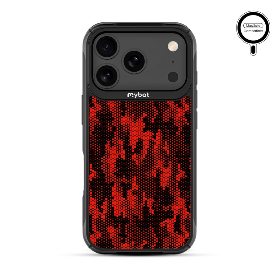MyBat Design Lab Series MagSafe Case for Apple iPhone 17 Pro - Red Digital Camouflage - MIP17PCSLESMSMP086-3.jpg
