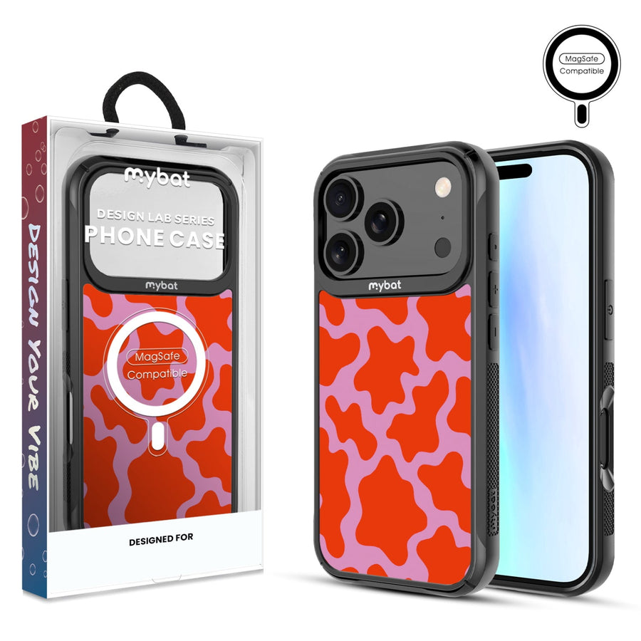 MyBat Design Lab Series MagSafe Case for Apple iPhone 17 Pro - Pink Retro Splashes