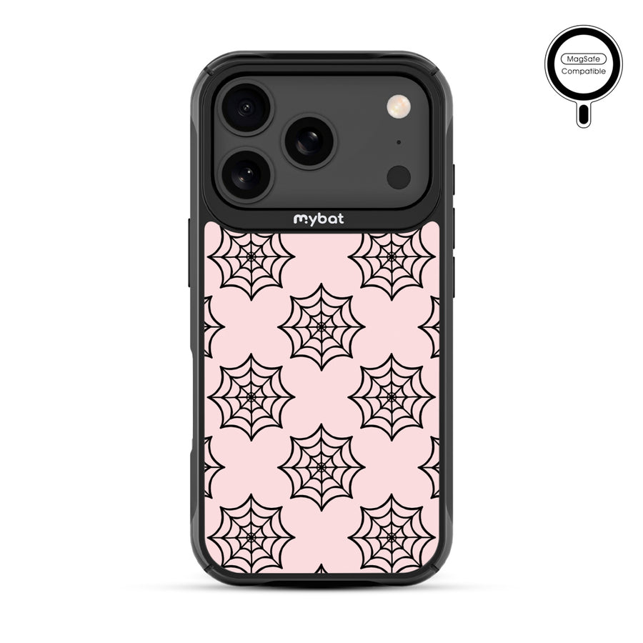 MyBat Design Lab Series MagSafe Case for Apple iPhone 17 Pro - Pink Spider Web - MIP17PCSLESMSMP227-3.jpg