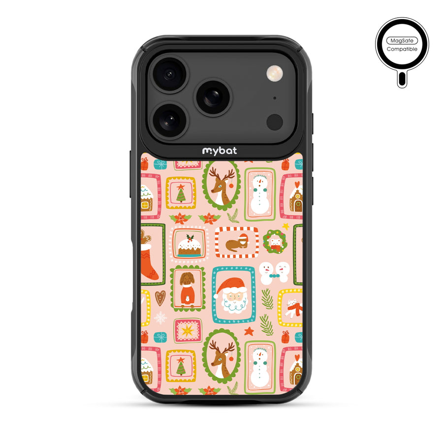 MyBat Design Lab Series MagSafe Case for Apple iPhone 17 Pro - Holiday Stamps - MIP17PCSLESMSMP297-3.jpg