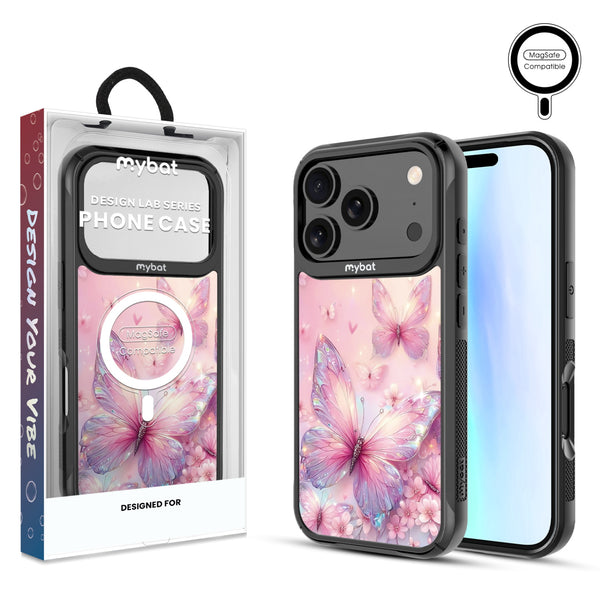 MyBat Design Lab Series MagSafe Case for Apple iPhone 17 Pro - Pink Butterflies - MIP17PCSLESMSMP361-1.jpg