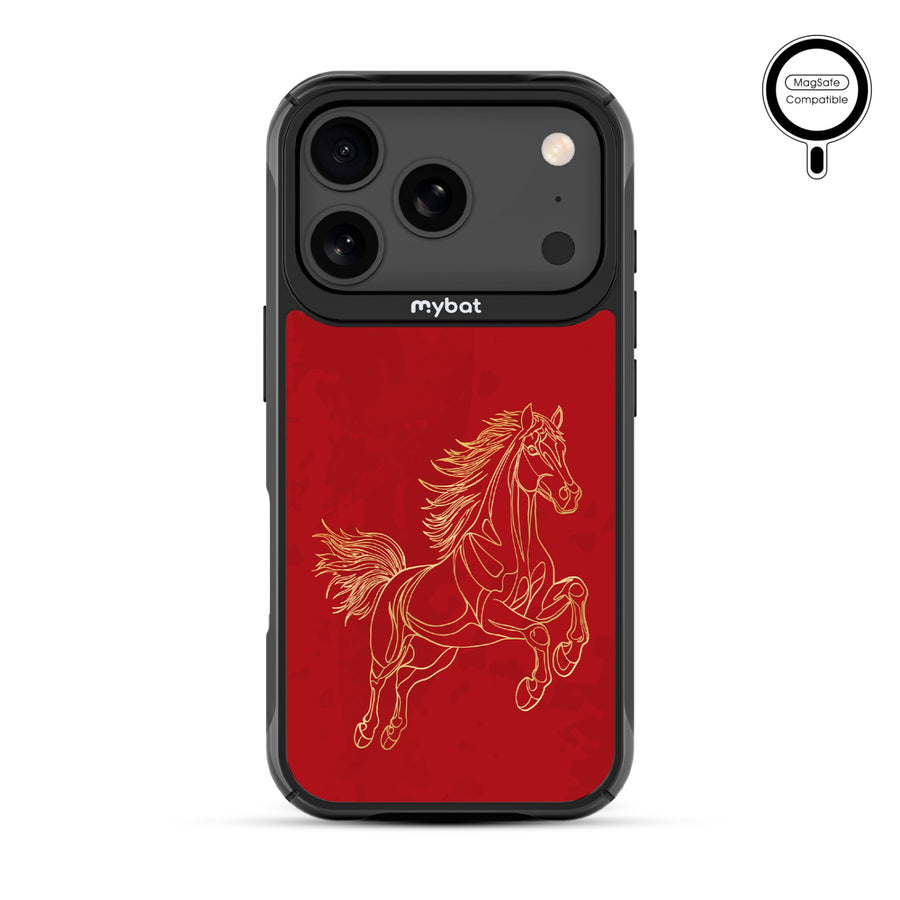 MyBat Design Lab Series MagSafe Case for Apple iPhone 17 Pro - Fire Horse - MIP17PCSLESMSMP460-3.jpg