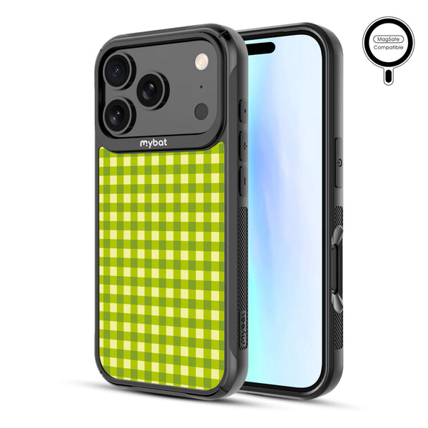 MyBat Design Lab Series MagSafe Case for Apple iPhone 17 Pro - Green Gingham - MIP17PCSLESMSMP476-2.jpg