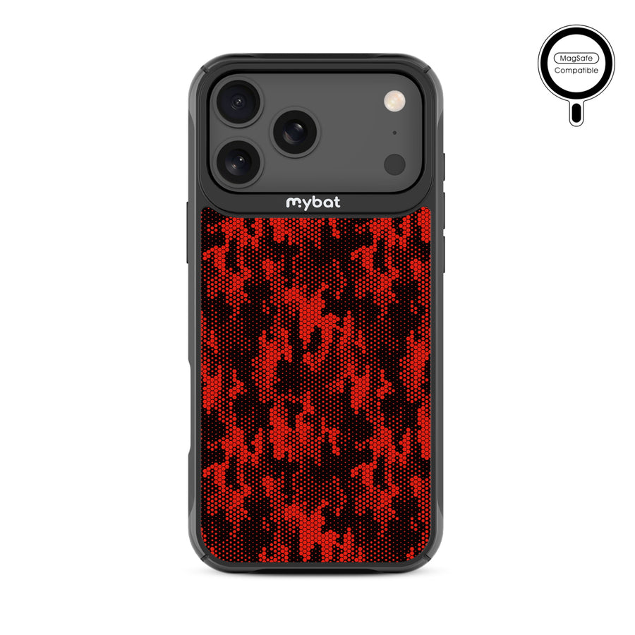 MyBat Design Lab Series MagSafe Case for Apple iPhone 17 Pro Max - Red Digital Camouflage - MIP17PMCSLESMSMP086-3.jpg