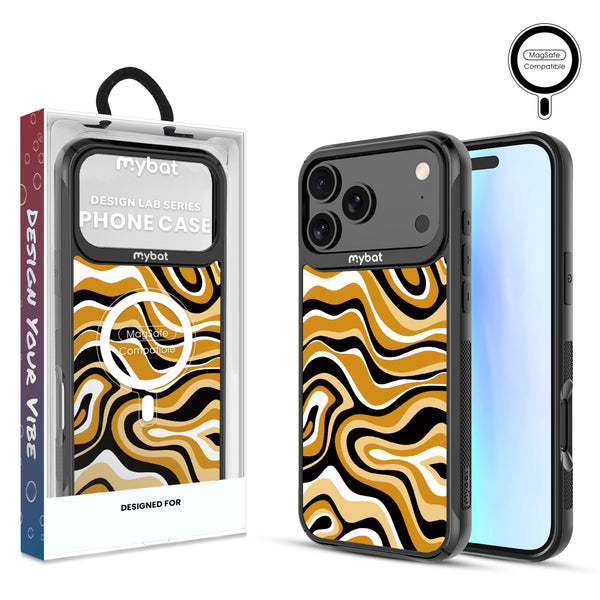 MyBat Design Lab Series MagSafe Case for Apple iPhone 17 Pro Max - Groovy Golden Swirls - MIP17PMCSLESMSMP093-1.jpg