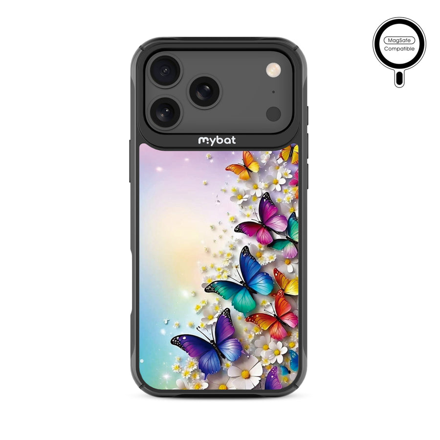 MyBat Design Lab Series MagSafe Case for Apple iPhone 17 Pro Max - Rainbow Butterflies - MIP17PMCSLESMSMP187-3.jpg
