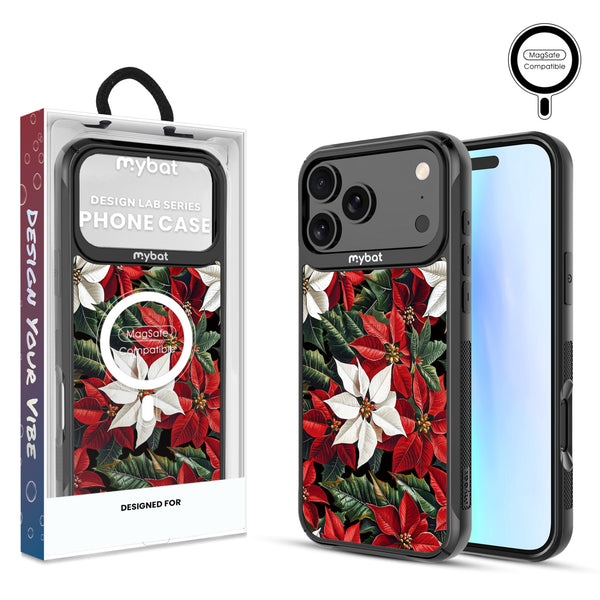 MyBat Design Lab Series MagSafe Case for Apple iPhone 17 Pro Max - Christmas Poinsettias - MIP17PMCSLESMSMP301-1.jpg
