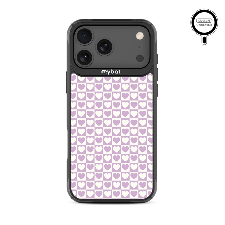 MyBat Design Lab Series MagSafe Case for Apple iPhone 17 Pro Max - Heart Grid