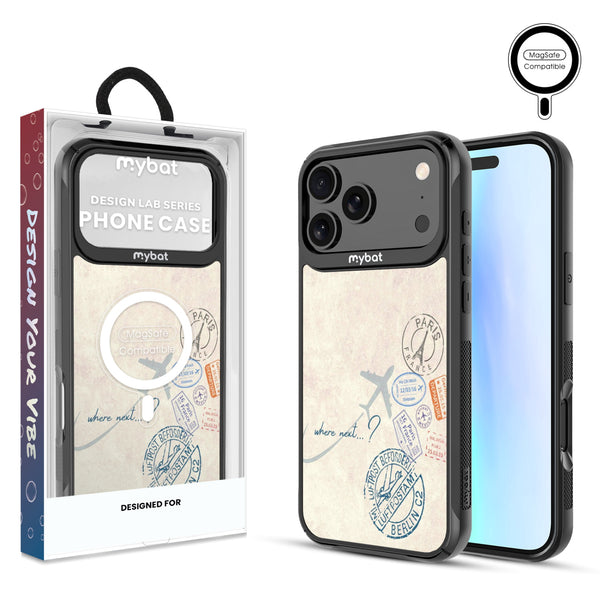 MyBat Design Lab Series MagSafe Case for Apple iPhone 17 Pro Max - Passport Stamps - MIP17PMCSLESMSMP371-1.jpg