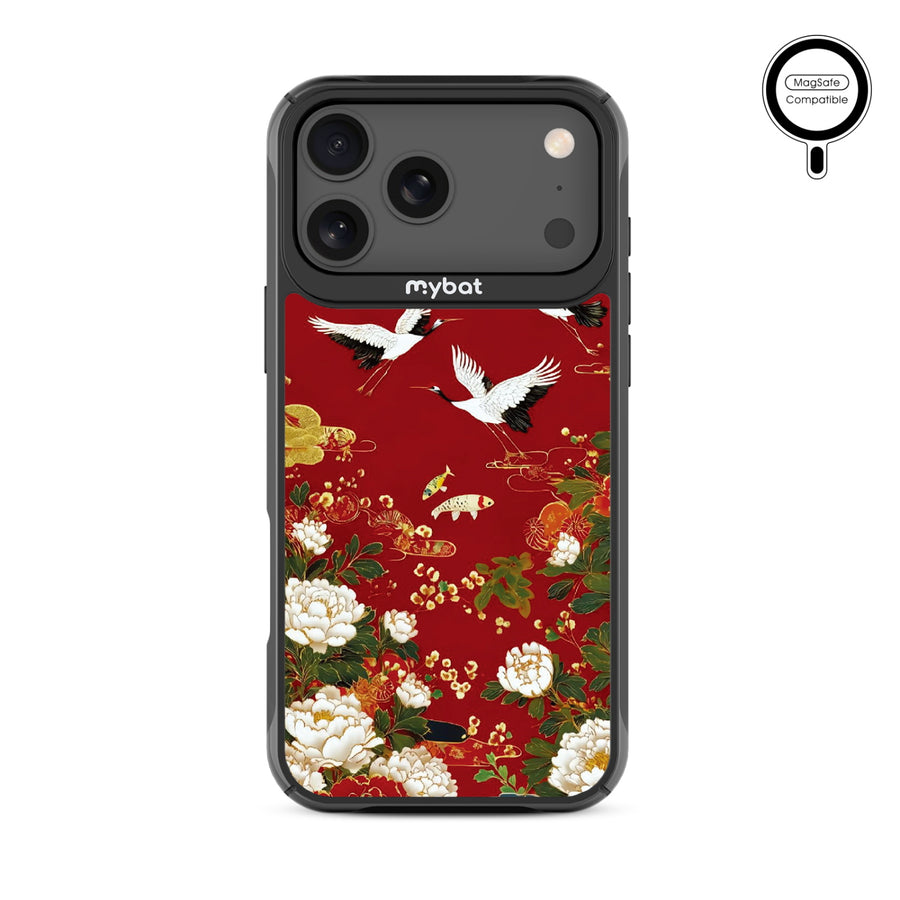 MyBat Design Lab Series MagSafe Case for Apple iPhone 17 Pro Max - Crane and Koi Fish - MIP17PMCSLESMSMP391-3.jpg